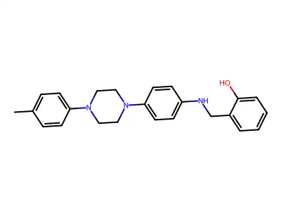 Phenol, 2-(((4-(4-(4-methylphenyl)-1-piperazinyl)phenyl)amino)methyl)- structure