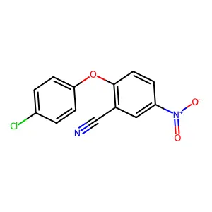 2-(4-Chlorophenoxy)-5-nitrobenzonitrile structure