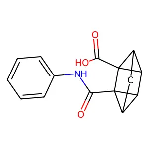 5-((Phenylamino(carbonyl)tetracyclo(3.2.0.02,7.04,6)heptane-2-carboxylic acid structure