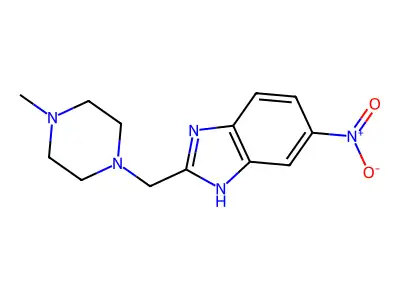 2-[(4-Methyl-1-piperazinyl)methyl]-6-nitro-1H-benzimidazole structure