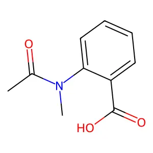 Benzoic acid, 2-((acetylmethyl)amino)- structure