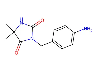 3-(4-Aminobenzyl)-5,5-dimethylimidazolidine-2,4-dione structure