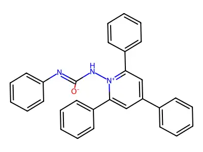 (Phenylcarbamoyl)(2,4,6-triphenyl-1-pyridiniumyl)azanide structure