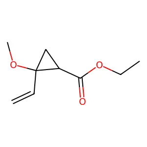 Ethyl 2-ethenyl-2-methoxycyclopropane-1-carboxylate structure
