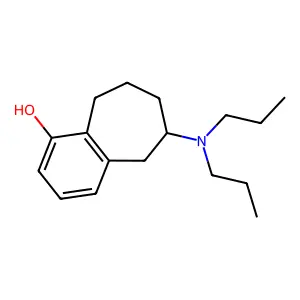 6,7,8,9-tetrahydro-1-hydroxy-N,N-dipropyl-5H-benzocyclohepten-6-ylamine structure