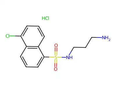 3-[(5-Chloronaphthalen-1-yl)sulfonylamino]propylazanium;chloride structure