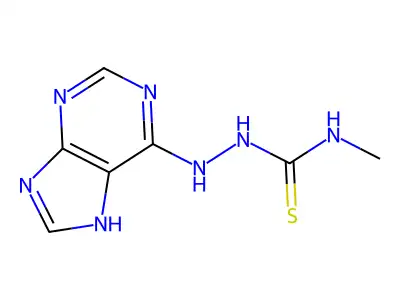 1-methyl-3-(7H-purin-6-ylamino)thiourea structure
