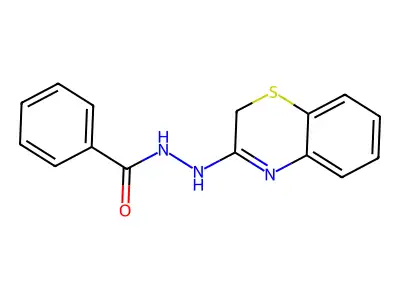 Benzoic acid, 2-(2H-1,4-benzothiazin-3-yl)hydrazide structure