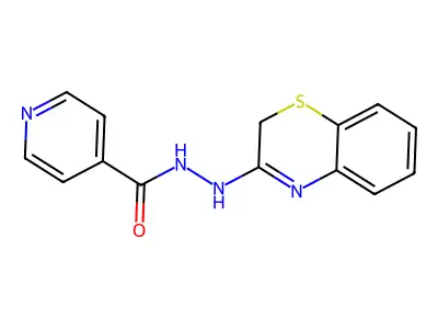 4-Pyridinecarboxylic acid, 2-(2H-1,4-benzothiazin-3-yl)hydrazide structure