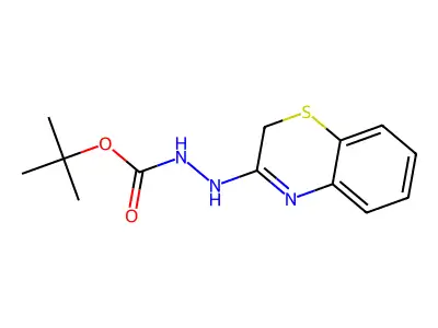 Hydrazinecarboxylic acid, 2-(2H-1,4-benzothiazin-3-yl)-, 1,1-dimethylethyl ester structure