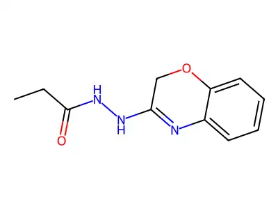 Propanoic acid, 2-(2H-1,4-benzoxazin-3-yl)hydrazide structure