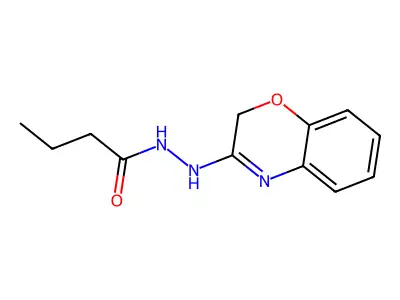 Butanoic acid, 2-(2H-1,4-benzoxazin-3-yl)hydrazide structure