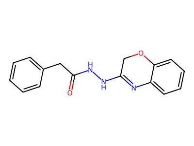 Benzeneacetic acid, 2-(2H-1,4-benzoxazin-3-yl)hydrazide structure