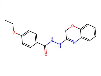 Benzoic acid, 4-ethoxy-, 2-(2H-1,4-benzoxazin-3-yl)hydrazide structure