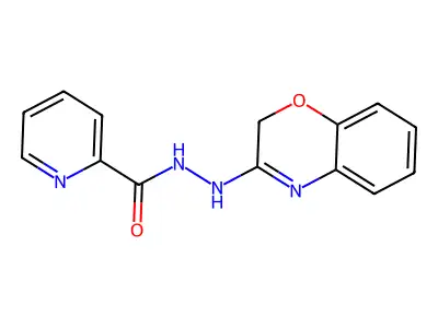 2-Pyridinecarboxylic acid, 2-(2H-1,4-benzoxazin-3-yl)hydrazide structure