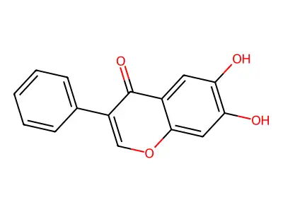 6,7-Dihydroxy-3-phenylchromen-4-one structure