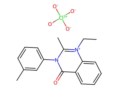 Quinazolinium, 3,4-dihydro-1-ethyl-2-methyl-4-oxo-3-(m-tolyl)-, perchlorate structure