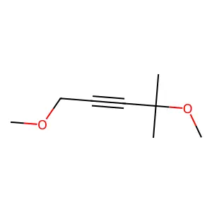 1,4-Dimethoxy-4-methylpent-2-yne structure