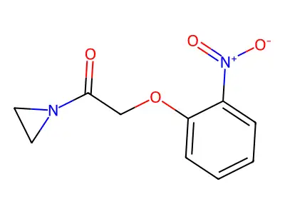 Aziridine, 1-((o-nitrophenoxy)acetyl)- structure