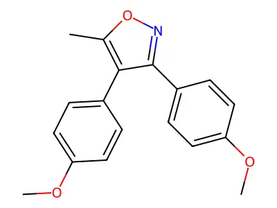 3,4-Bis(4-methoxyphenyl)-5-methylisoxazole structure