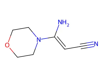 (E)-3-amino-3-morpholin-4-ylprop-2-enenitrile structure