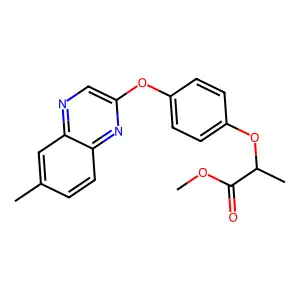 Propanoic acid, 2-(4-((6-methyl-2-quinoxalinyl)oxy)phenoxy)-, methyl ester structure