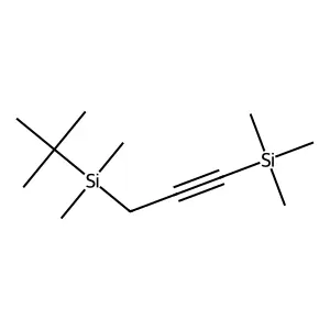 Silane, [3-[(1,1-dimethylethyl)dimethylsilyl]-1-propynyl]trimethyl- structure