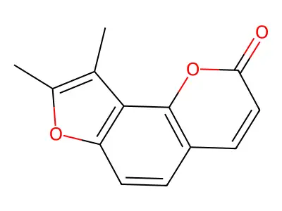 2H-Furo(2,3-h)-1-benzopyran-2-one, 8,9-dimethyl- structure