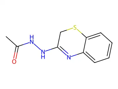 Acetic acid, 2-(2H-1,4-benzothiazin-3-yl)hydrazide structure