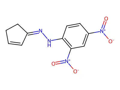 N-(cyclopent-2-en-1-ylideneamino)-2,4-dinitroaniline structure