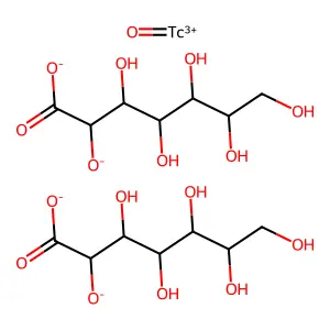 Bis(D-gluconato(2-)-O1,O2)oxotechnetate(1-)-99Tc structure