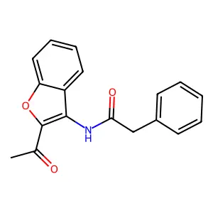 N-(2-Acetyl-1-benzofuran-3-yl)-2-phenylacetamide structure