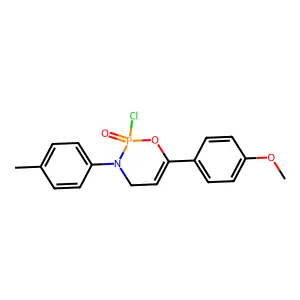 2-chloro-6-(4-methoxyphenyl)-3-(4-methylphenyl)-4H-1,3,2 structure