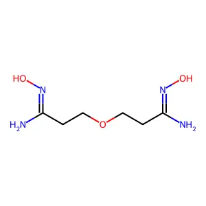 3-(3-amino-3-hydroxyiminopropoxy)-N'-hydroxypropanimidamide structure