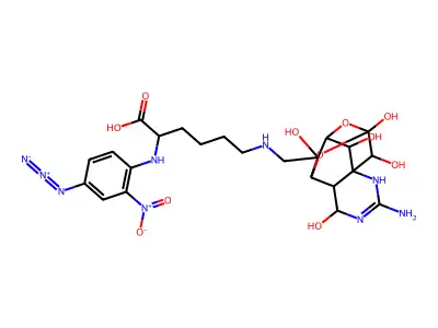 ((2-Nitro-4-azidophenyl)lysine)tetrodotoxin structure
