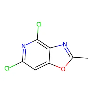 Oxazolo[4,5-c]pyridine, 4,6-dichloro-2-methyl- structure
