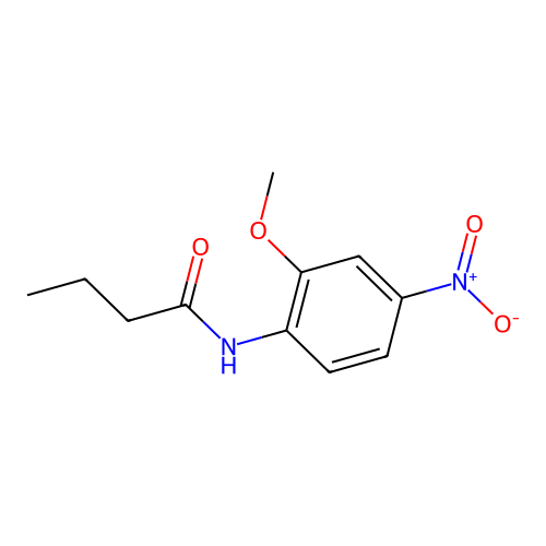 2'-Methoxy-4'-nitrobutyranilide structure