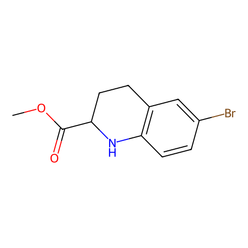 6-Bromo-1,2,3,4-tetrahydro-quinoline-2-carboxylic acid methyl ester structure