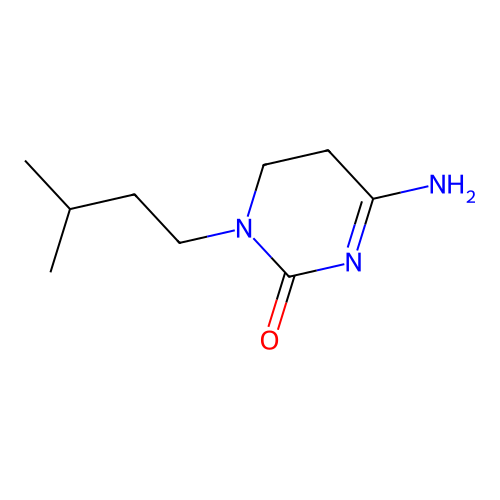 6-Amino-3-(3-methylbutyl)-4,5-dihydropyrimidin-2-one structure