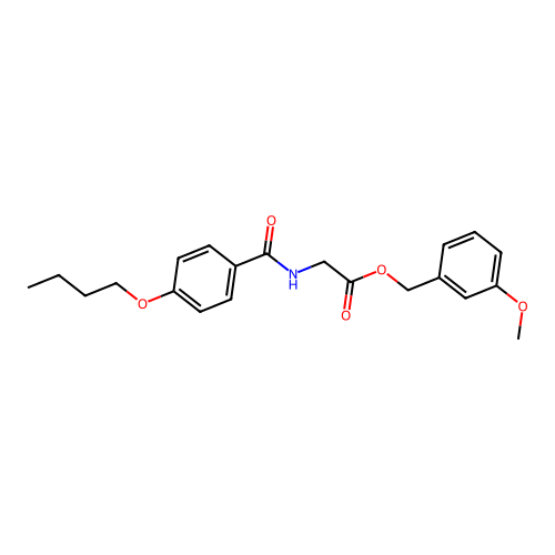(3-Methoxyphenyl)methyl 2-[(4-butoxybenzoyl)amino]acetate structure