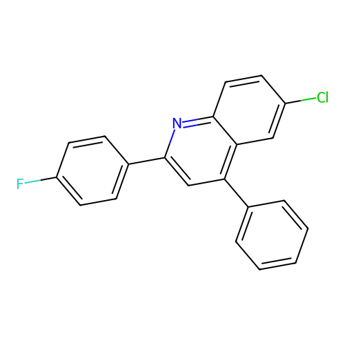 6-Chloro-2-(4-fluorophenyl)-4-phenylquinoline structure