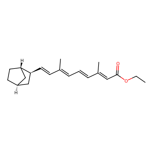 Ethyl trans-9-(exo-2-bicyclo(2,2,1)heptyl)-3,7-dimethyl-2,4,6,8-nonatetraenoate structure