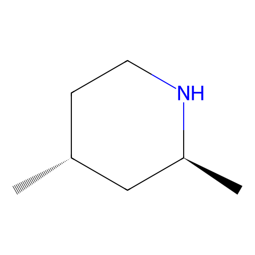 2,4-Dimethylpiperidine, trans- structure