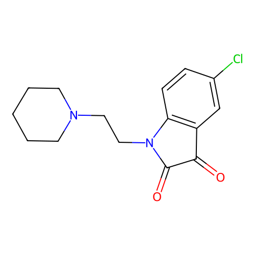 5-Chloro-1-(2-(piperidin-1-yl)ethyl)indoline-2,3-dione structure