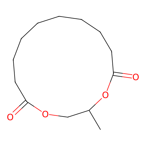 2-Methyl-1,4-dioxacyclotetradecane-5,14-dione structure