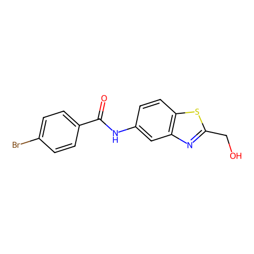 4-Bromo-N-[2-(hydroxymethyl)-1,3-benzothiazol-5-yl]benzamide structure