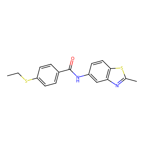 4-(ethylthio)-N-(2-methylbenzo[d]thiazol-5-yl)benzamide structure