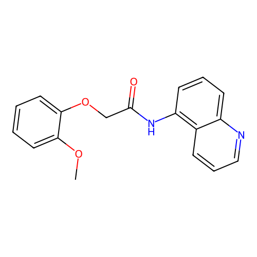 2-(2-methoxyphenoxy)-N-(quinolin-5-yl)acetamide structure