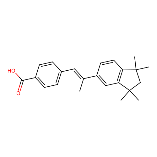 4-(2-(2,3-Dihydro-1,1,3,3-tetramethyl-1H-inden-5-yl)-1-propenyl)benzoic acid structure