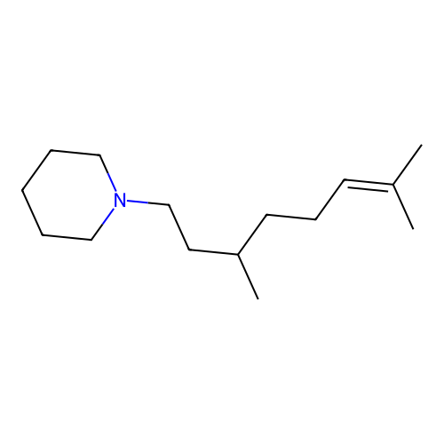 1-(3,7-Dimethyloct-6-en-1-yl)piperidine structure